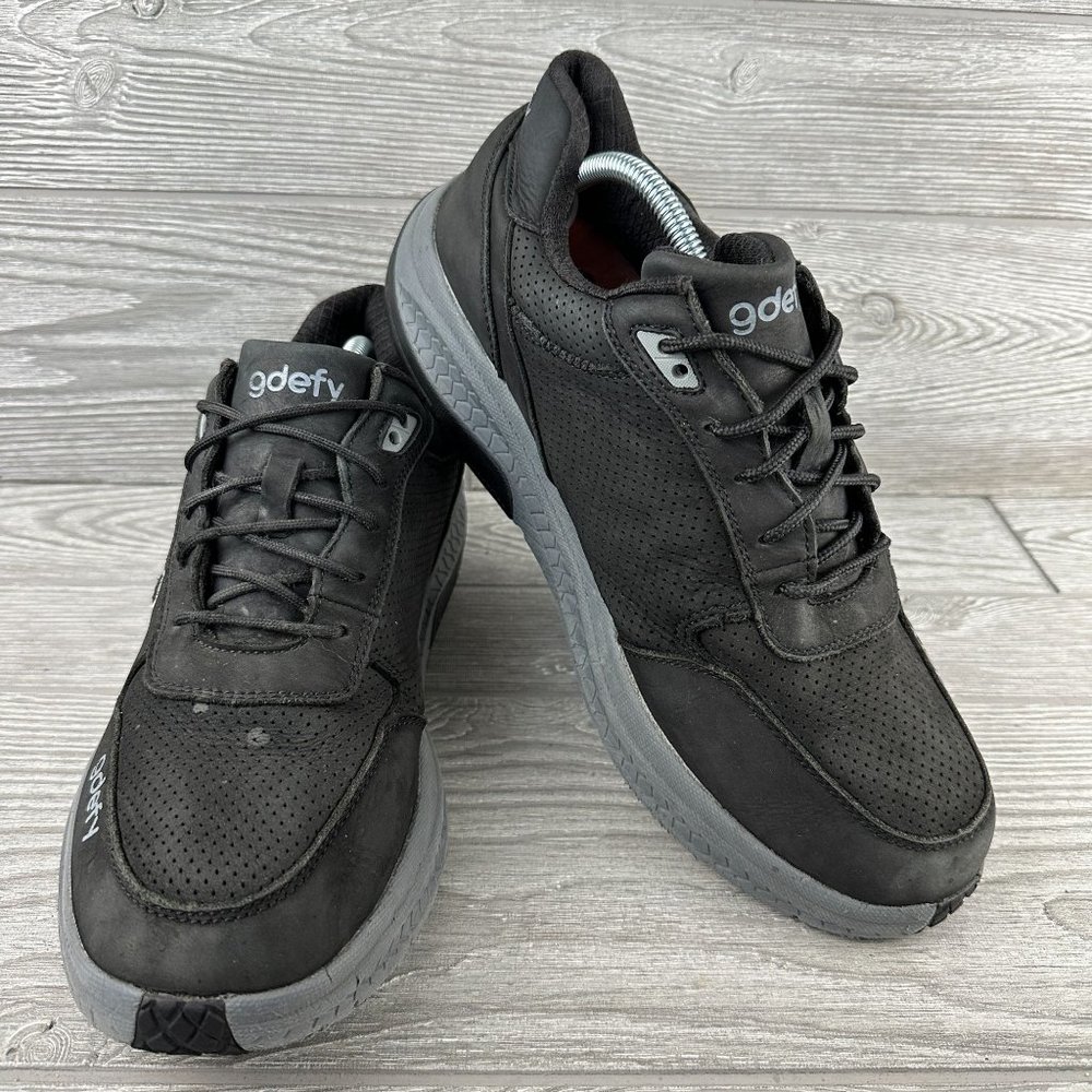 Gdefy Gravity Defyer Orion Mens 12 Black Gray Leather Sneakers Shoes TB9023MLG-W